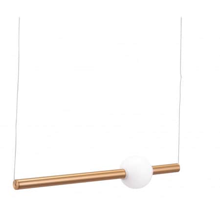Homeroots 4 x 24 x 24 in. Vertical Cylinder Lamp, Gold 391922
